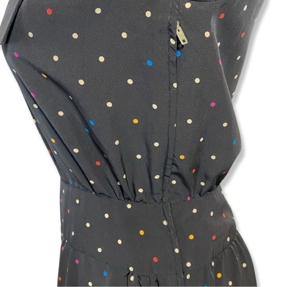 ⭐️Vintage ALBERT NIPON 1970s/80s Petites Neck Bow A-Line Polka Dot Dress - Picture 6 of 8